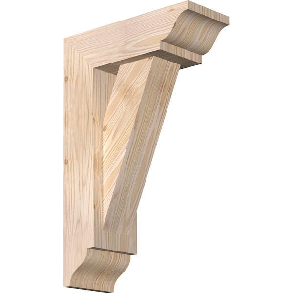 Ekena Millwork Traditional Traditional Smooth Bracket w/ Offset Brace, Douglas Fir, 5 1/2"W x 14"D x 22"H BKT0604X14X22TRA01SDF - main